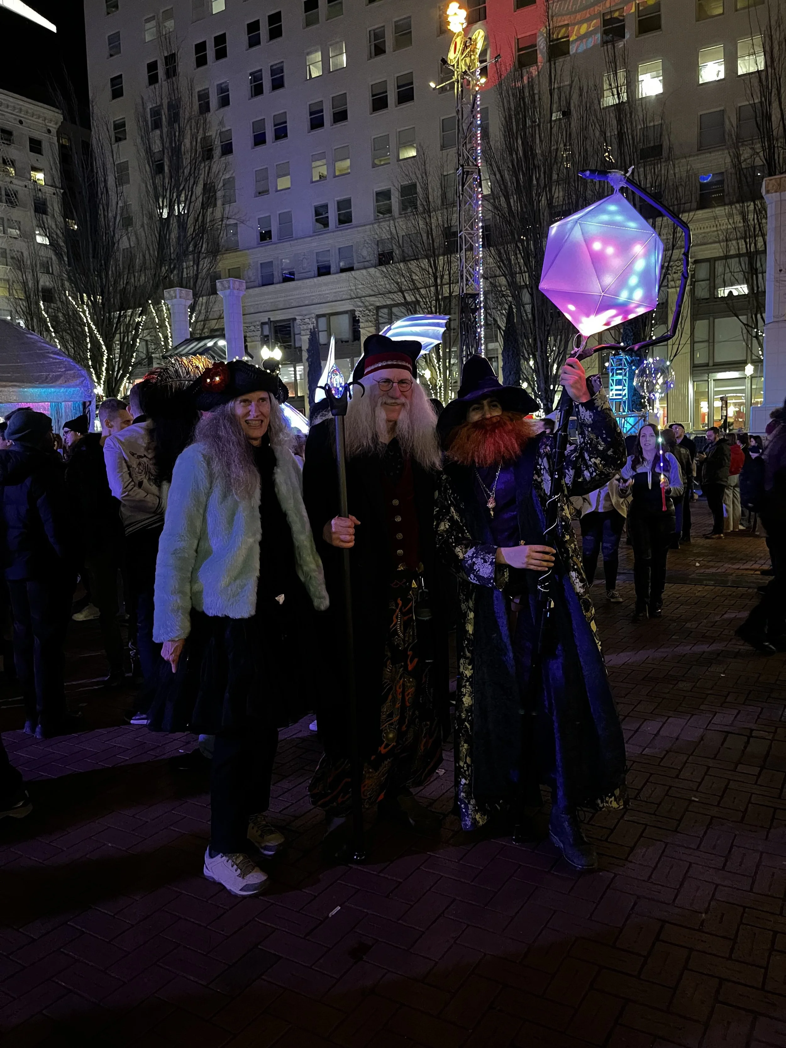The Wizard, walking the festival grounds.